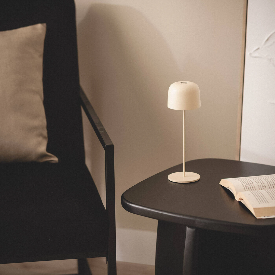 Lampada da Tavolo Portatile Per Esterni Wink Nichel - color Beige (6)