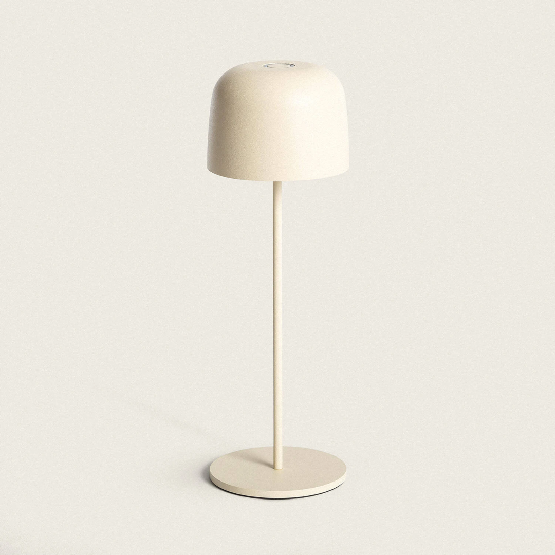 Lampada da Tavolo Portatile Per Esterni Wink Nichel - color Beige