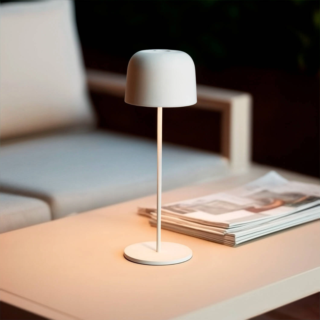 Lampada da Tavolo Portatile Per Esterni Wink Nichel - color Bianco (2)