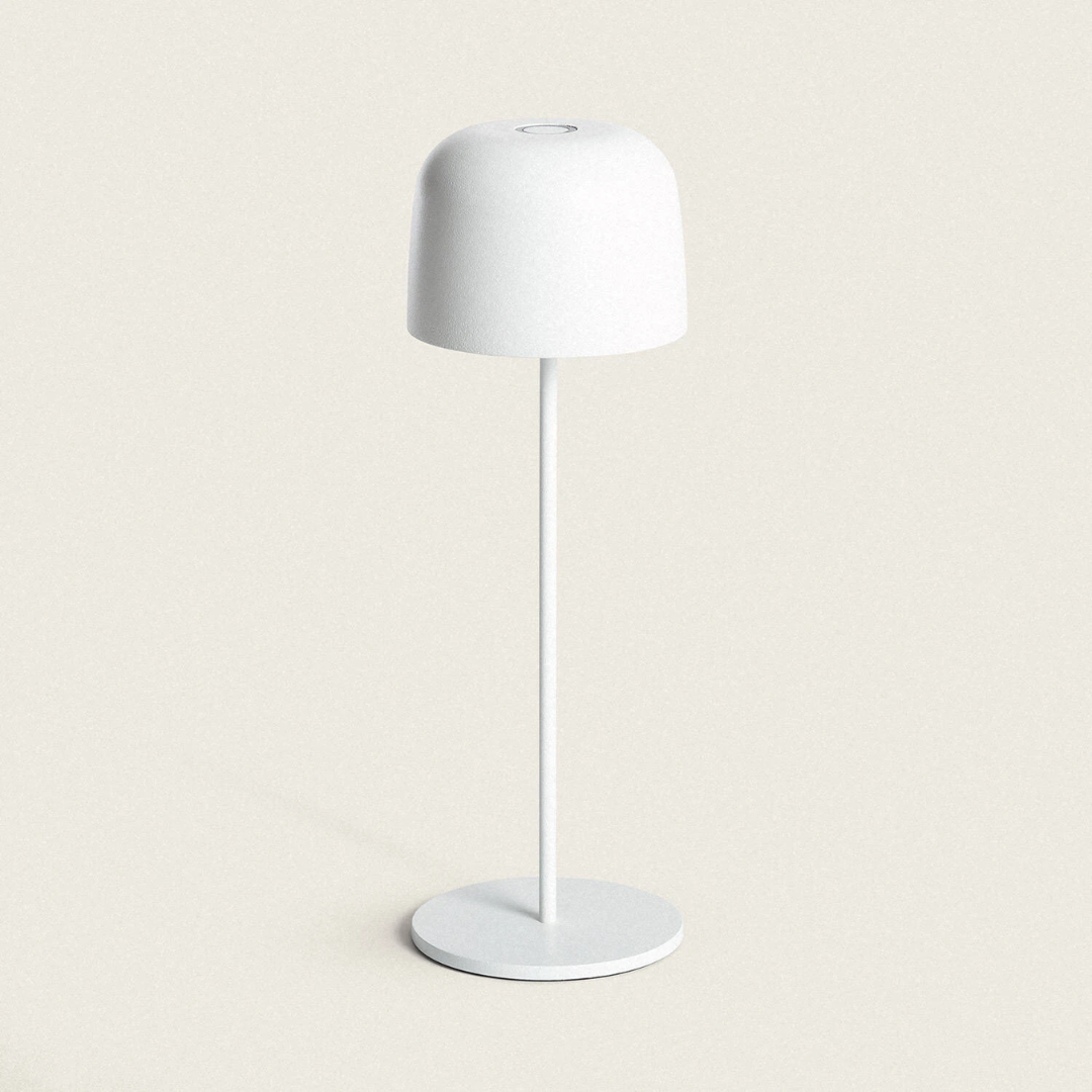 Lampada da Tavolo Portatile Per Esterni Wink Nichel - color Bianco
