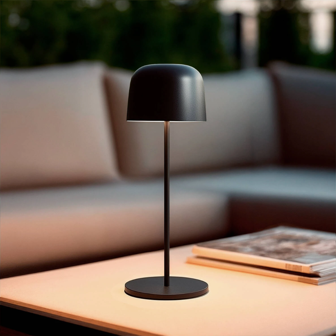 Lampada da Tavolo Portatile Per Esterni Wink Nichel - color Nero (2)