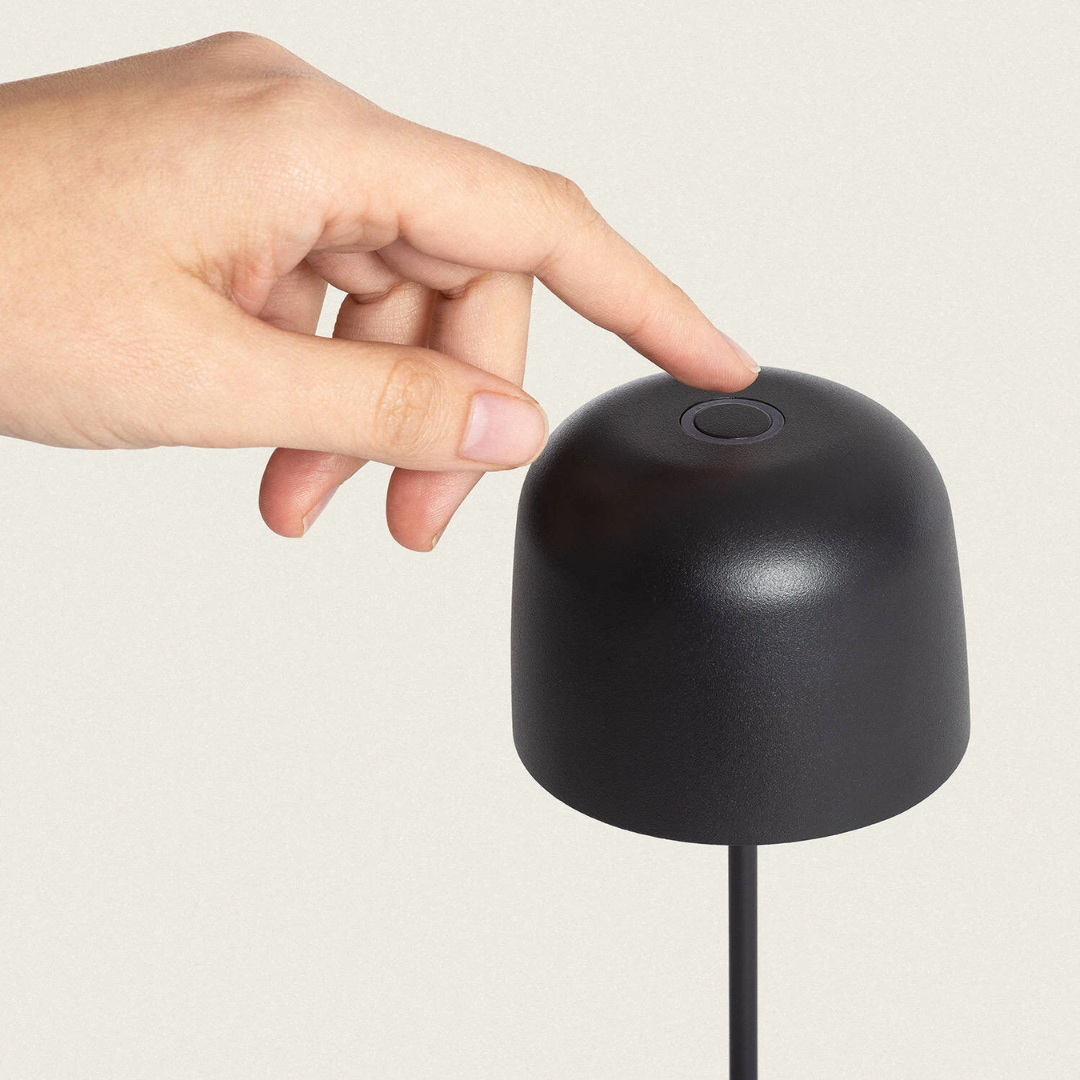 Lampada da Tavolo Portatile Per Esterni Wink Nichel - color Nero (3)