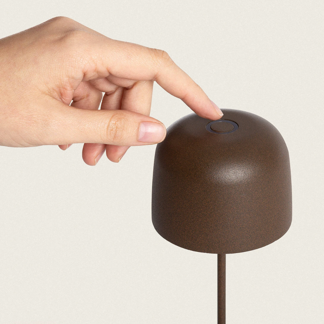 Lampada da Tavolo Portatile Per Esterni Wink Nichel - color Ossido (6)