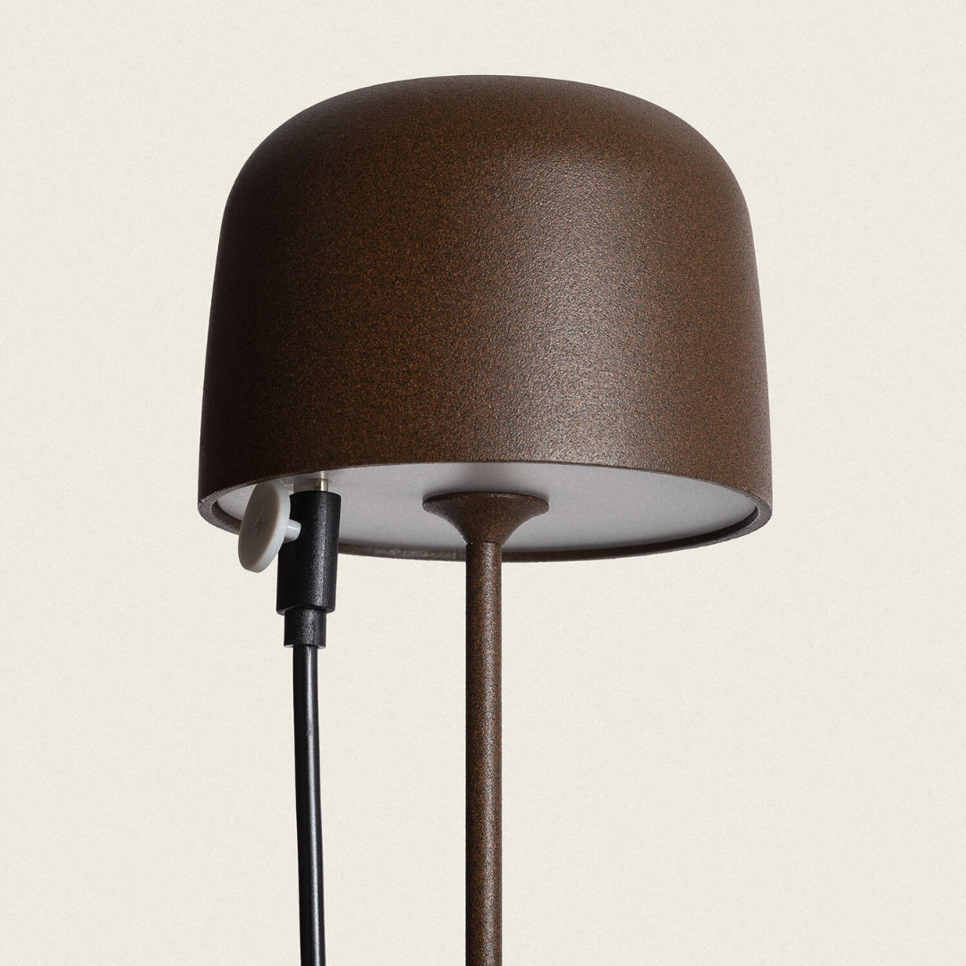 Lampada da Tavolo Portatile Per Esterni Wink Nichel - color Ossido (8)