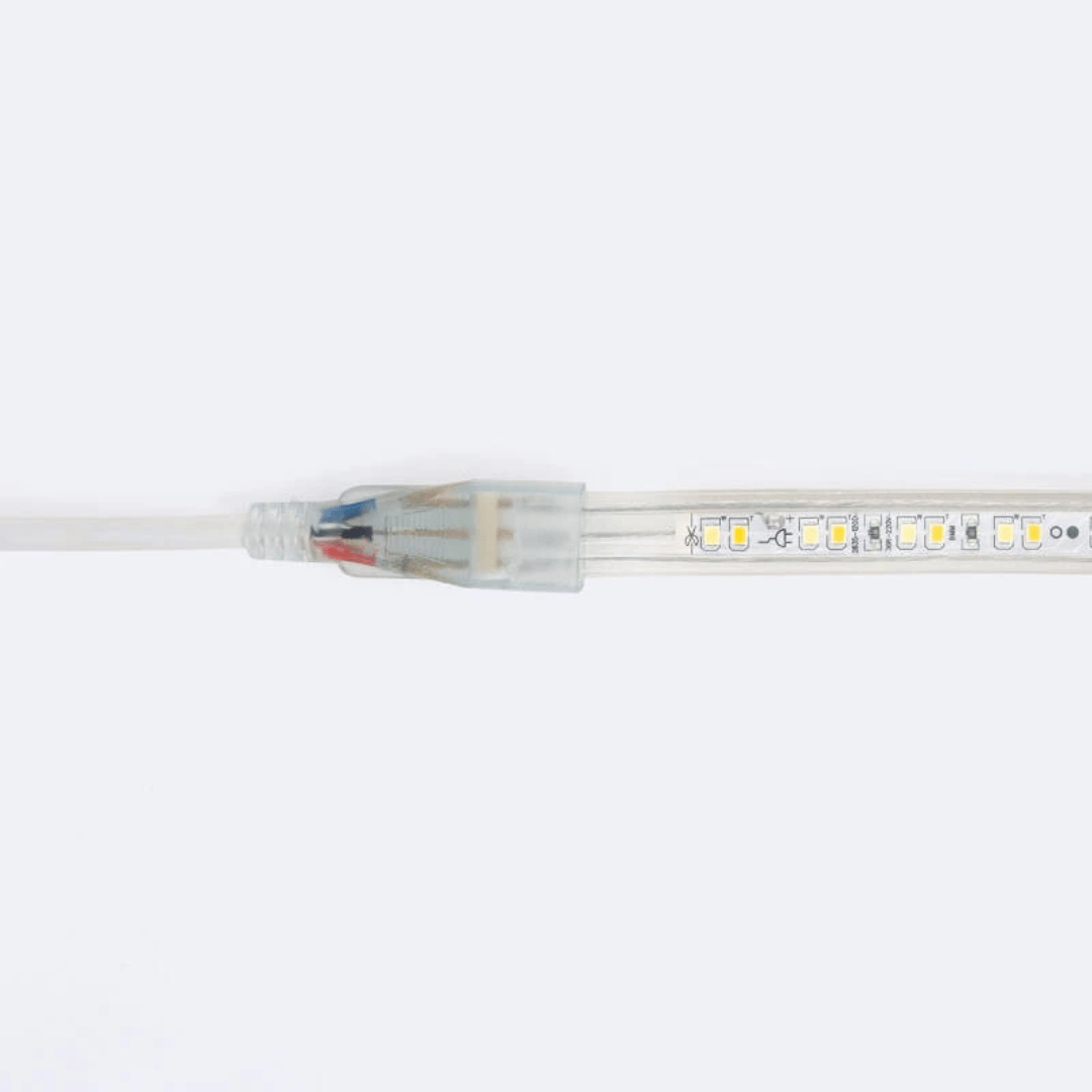 Striscia LED CCT 220V 120 LED_m 10W_m 900lm_m Larga 14mm Taglio 100cm IP65 (7)