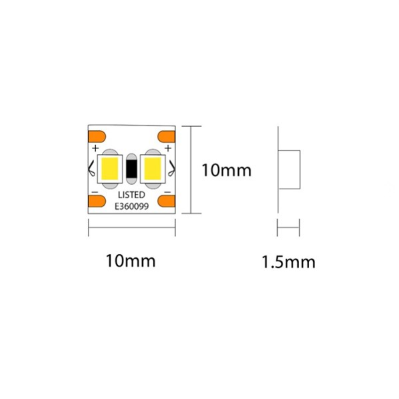 Strip Led 2835 Ip20 22W_Mt 48V 3500K Cri_90 Taglio 1Cm (2)
