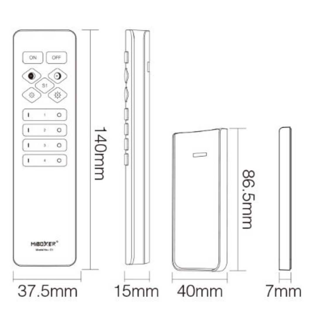 Telecomando Magnetico Bianco Rf Monocolore E Cct (2)