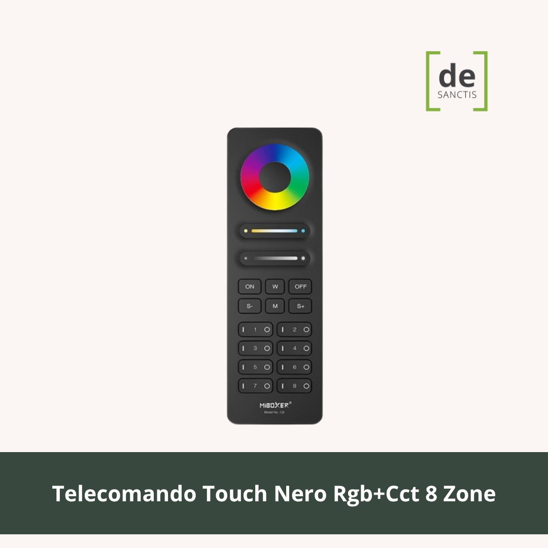 Telecomando-Touch-Nero-RgbCct-8-Zone