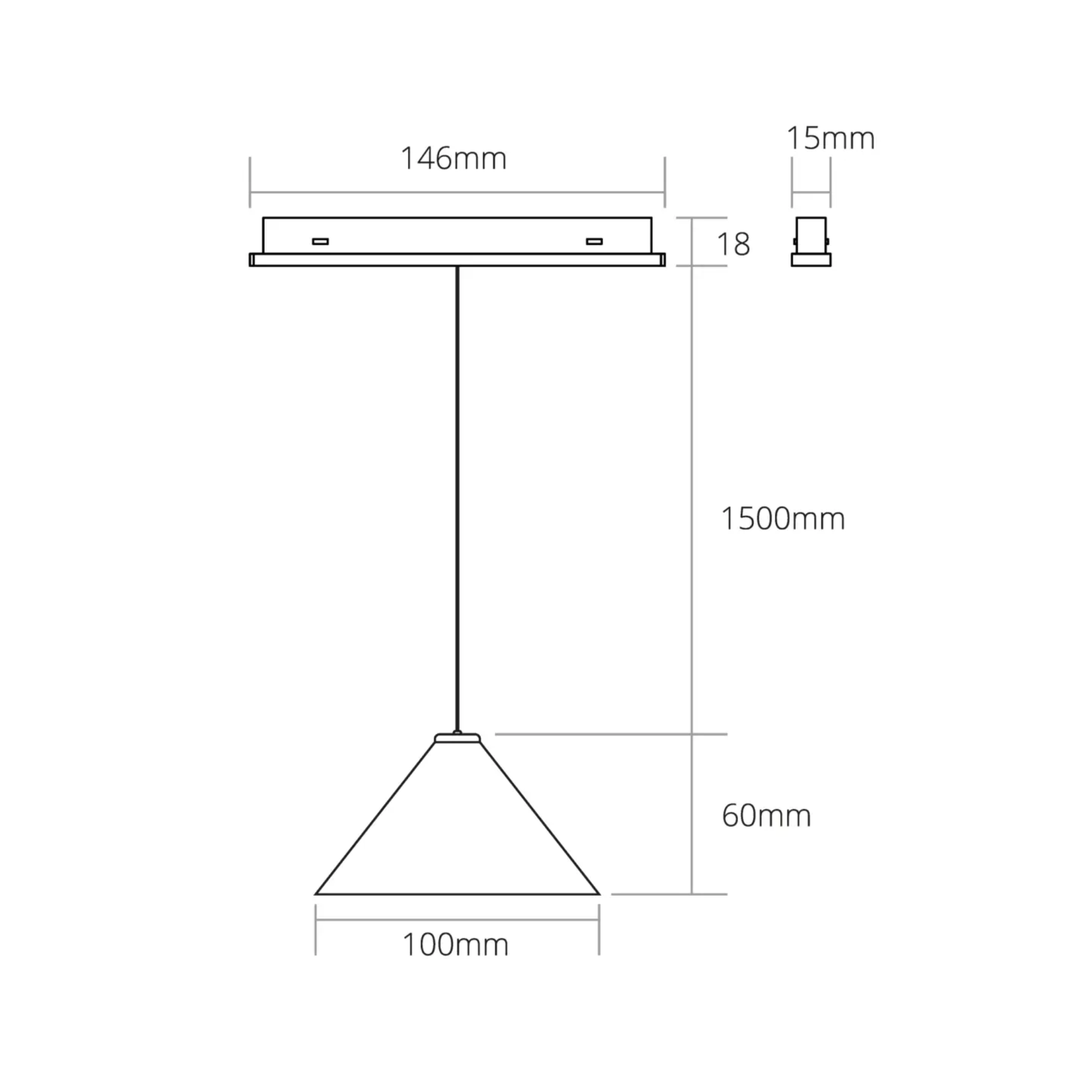 CONO MAGNETICO A SOSPENSIONE 48V 7W