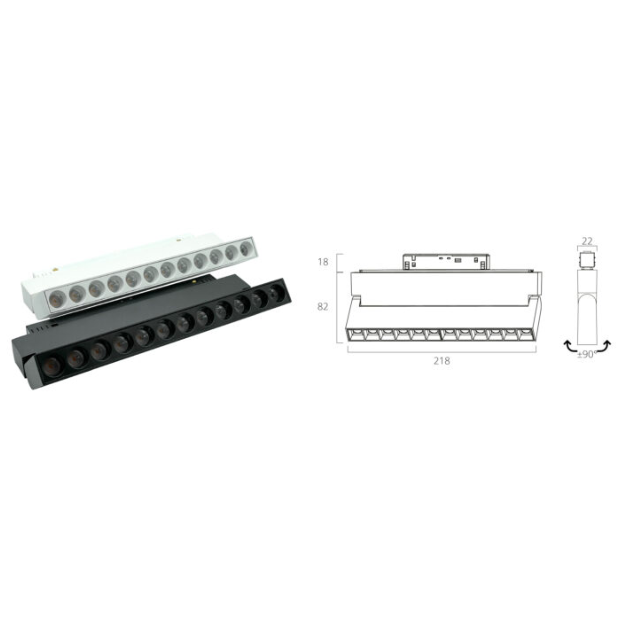 DARK-LIGHT-MAGNETICA-ORIENTABILE-OTTICA-TONDA-12w
