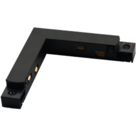 Giunzione angolare elettrica 90° nera e bianca per binario magnetico 48V - Ledco