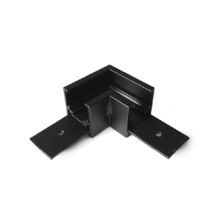 Giunzione angolare meccanica 90° nera e bianca per binario magnetico 48V a sospensione - Ledco