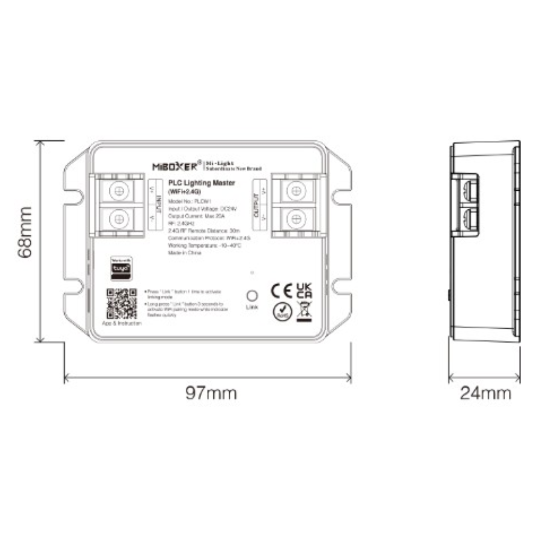 Ricevitore Dimmer Master 24V 20A Wifi+ Rf Compatibile Con Faretti Serie Plc (2)
