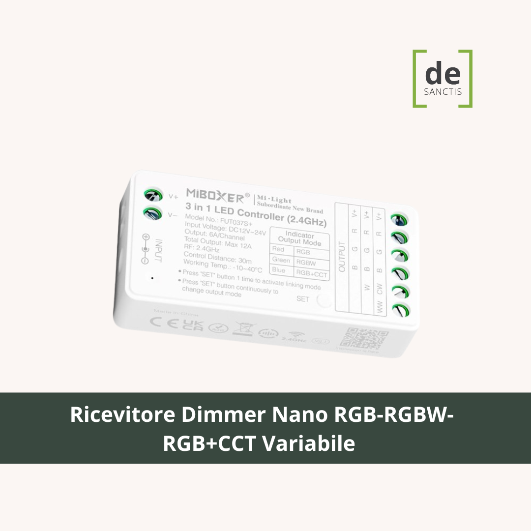 Ricevitore-Dimmer-Nano-Rgb-Rgbw-RgbCct-Variabile-Con-Memoria