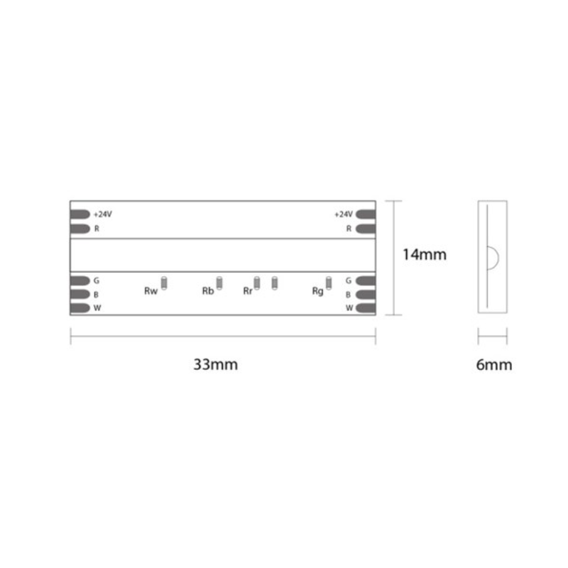 Strip Led Cob Ip67 12W_Mt 24V Rgb+4000K Alta E Bassa Temperatura Spa (2)