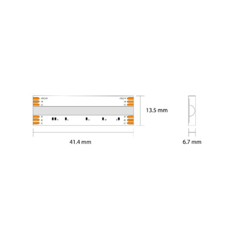 Strip Led Cob Rgb+Cct 24W_Mt 24V 12Mm Ip20