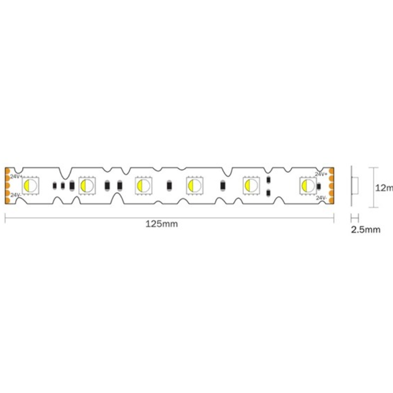 Strip Led Snake Shape 15,3W_Mt 24V Rgb+4000K Pieghevole (2)