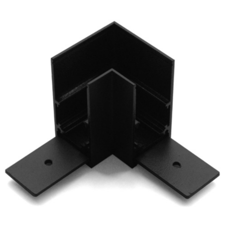 Giunzione angolare meccanica 90° nera e bianca per binario magnetico 48V - Ledco