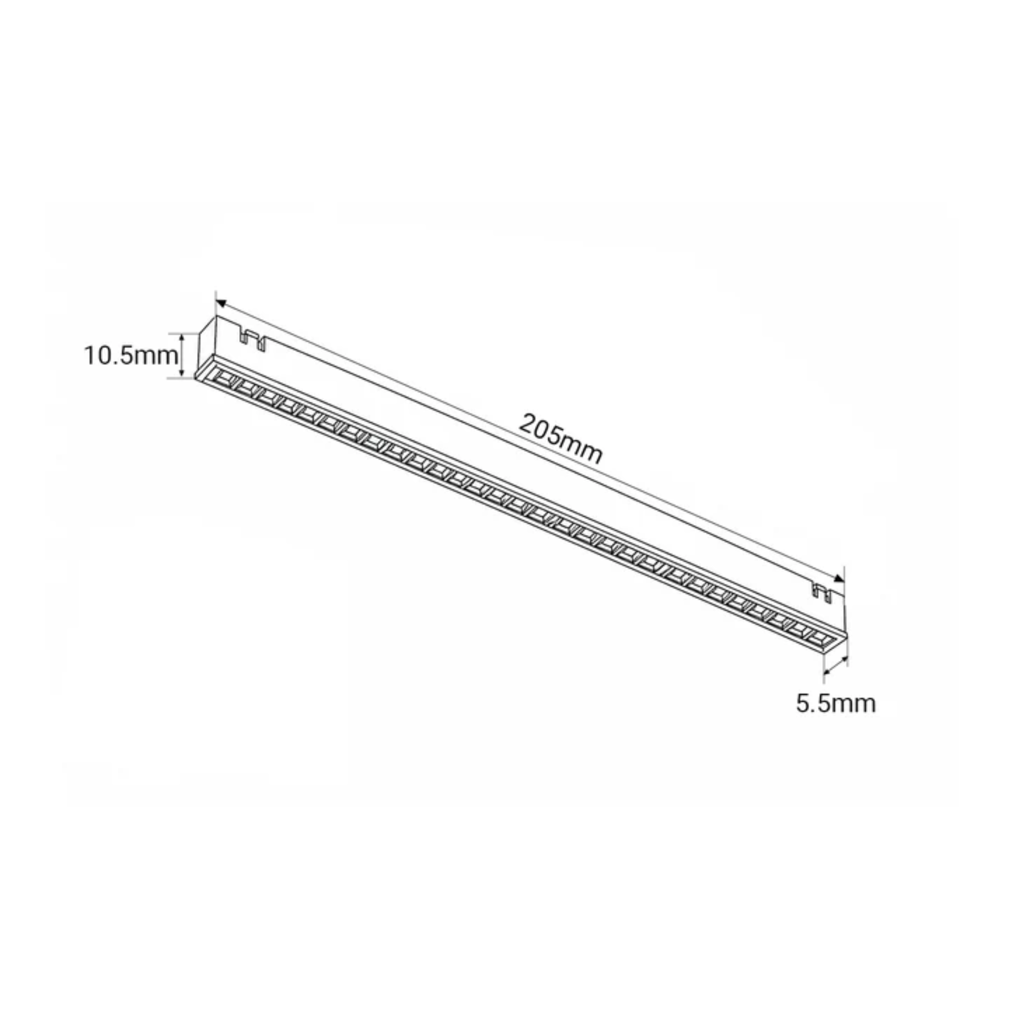 Lampada lineare per binario magnetico - 5 mm 24° 5W - 24V - De Sanctis Light and Design - immagine 3