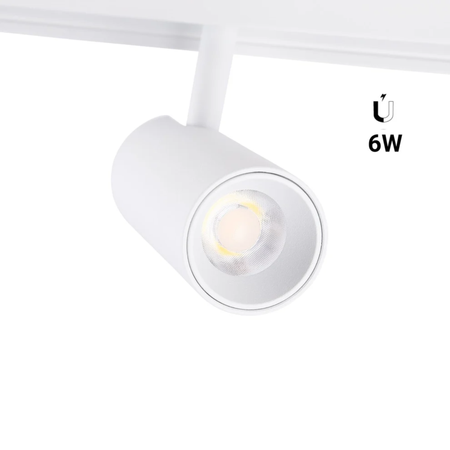 Faretto LED orientabile per binario magnetico 6W 48V - De Sanctis Light and Design