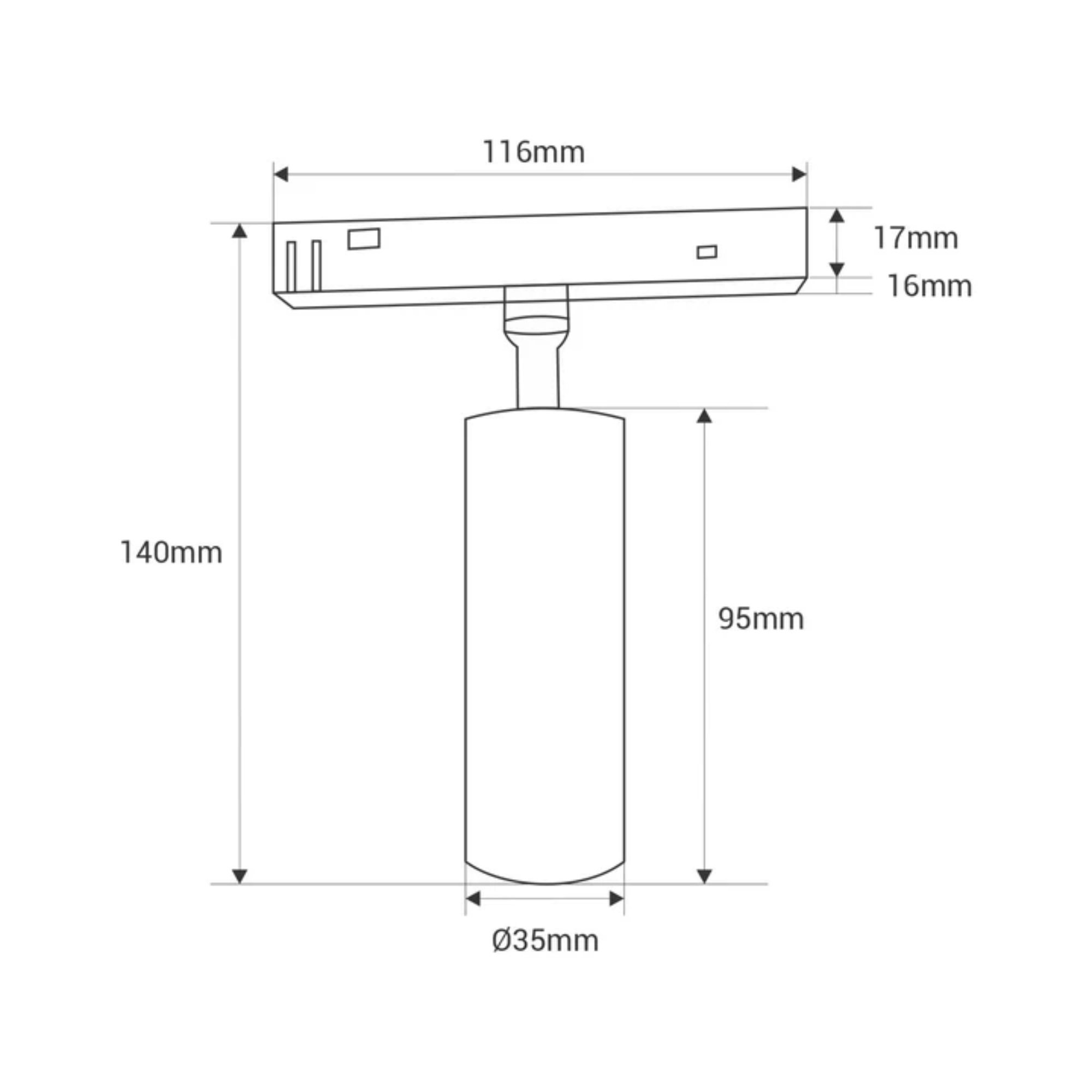 Faretto LED orientabile per binario magnetico 48V 7W Chip Osram - De Sanctis Light and Design - immagine 9