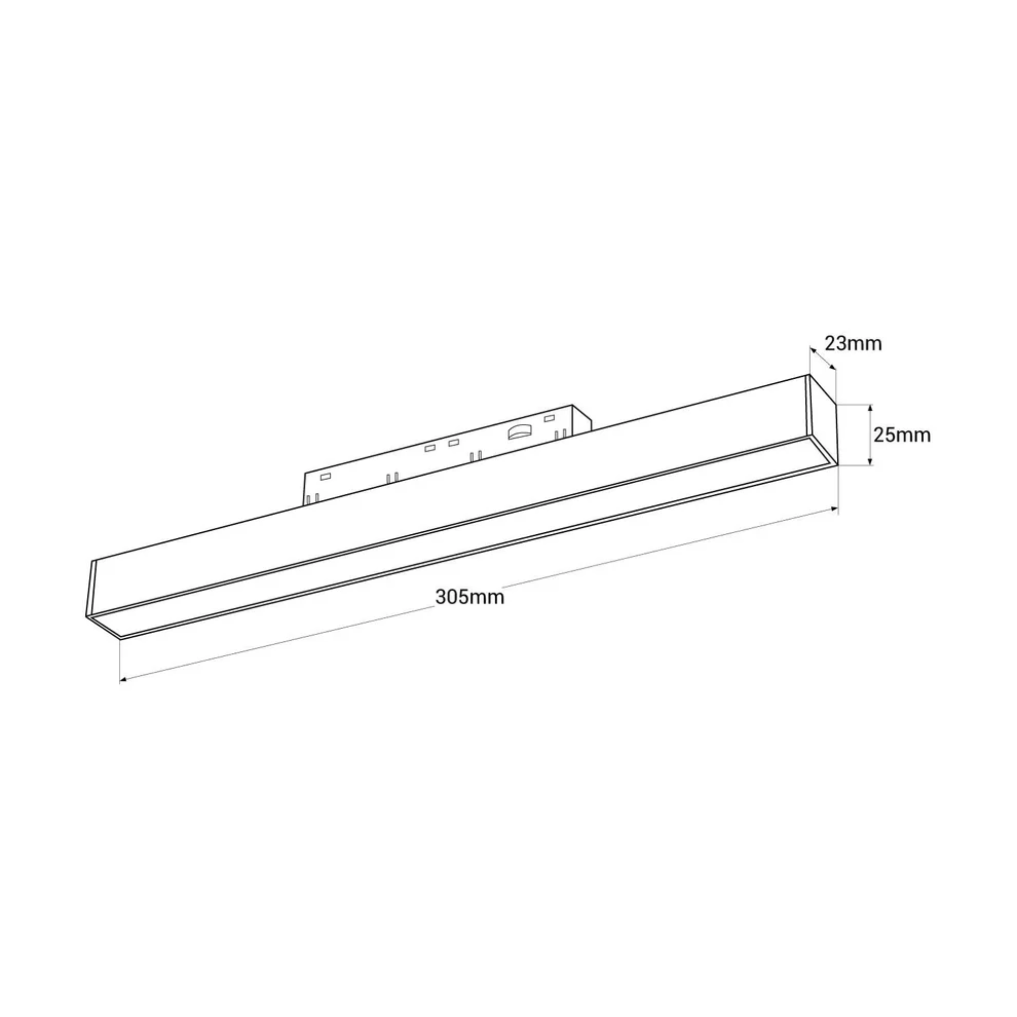 Faretto lineare LED opalino per binario magnetico 48V 10W CRI90 - De Sanctis Light and Design - immagine 6