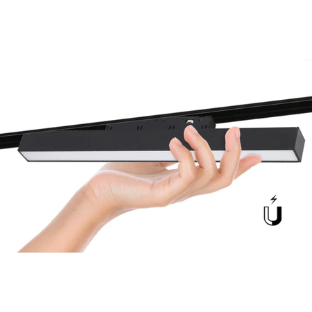 Faretto lineare LED opalino per binario magnetico 48V 10W CRI90 - De Sanctis Light and Design