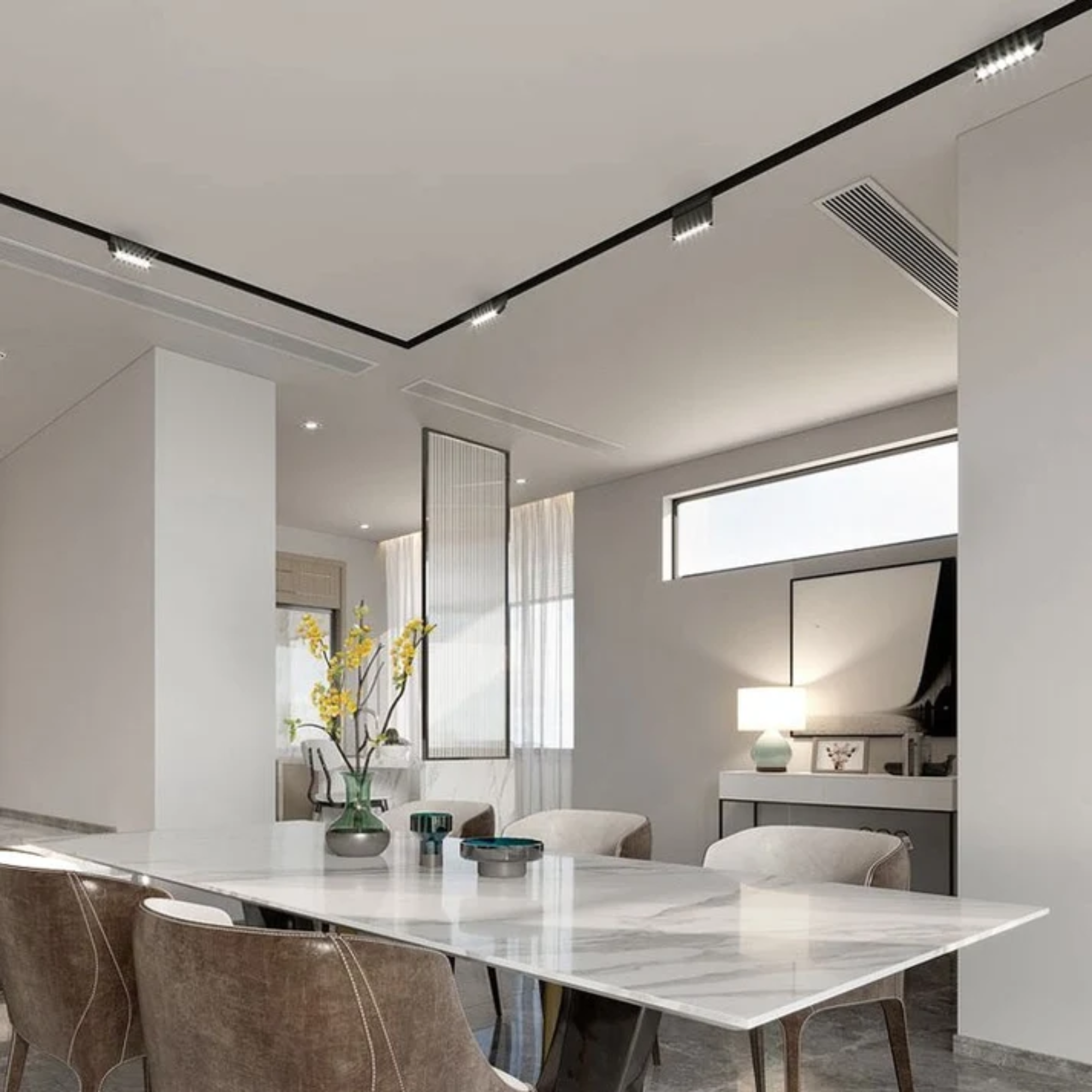 Faretto lineare LED orientabile a binario magnetico 48V - 6W- UGR 16 - De Sanctis Light and Design - immagine 4