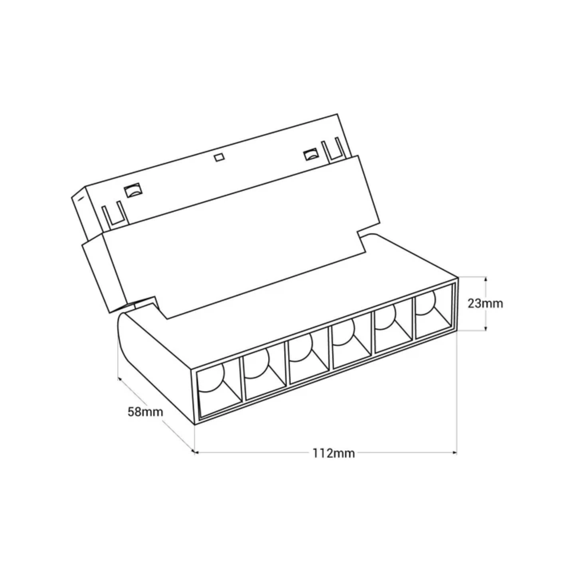Faretto lineare LED orientabile a binario magnetico 48V - 6W- UGR 16 - De Sanctis Light and Design - immagine 5