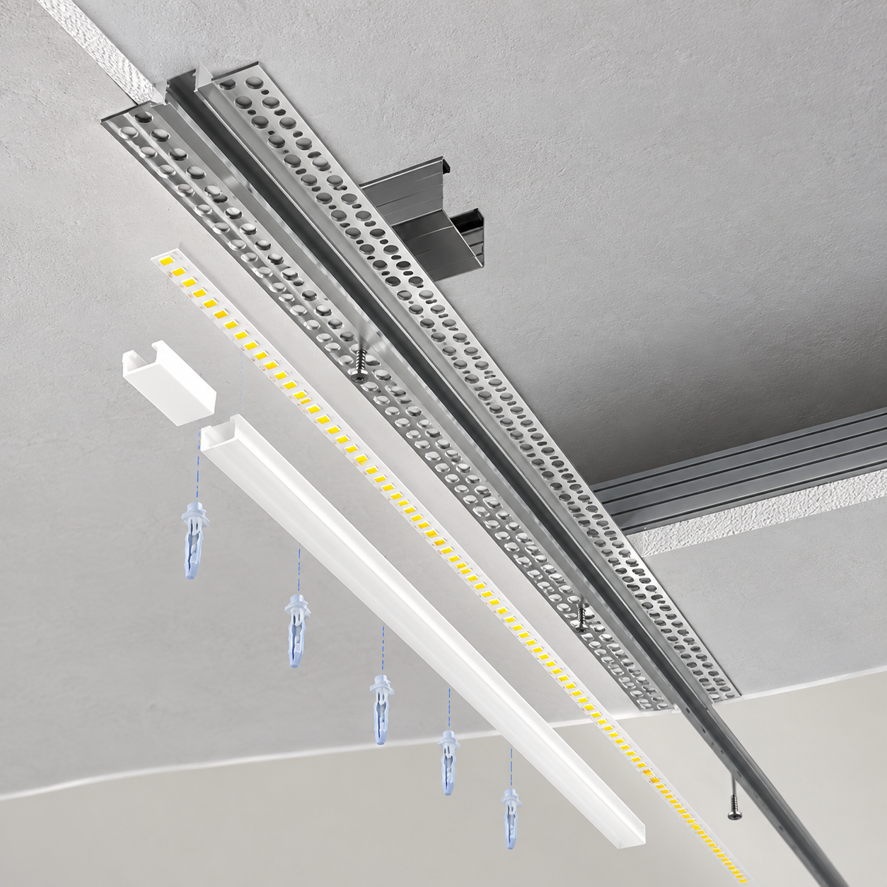 Profilo da incasso per tenda a scomparsa con LED - immagine 7