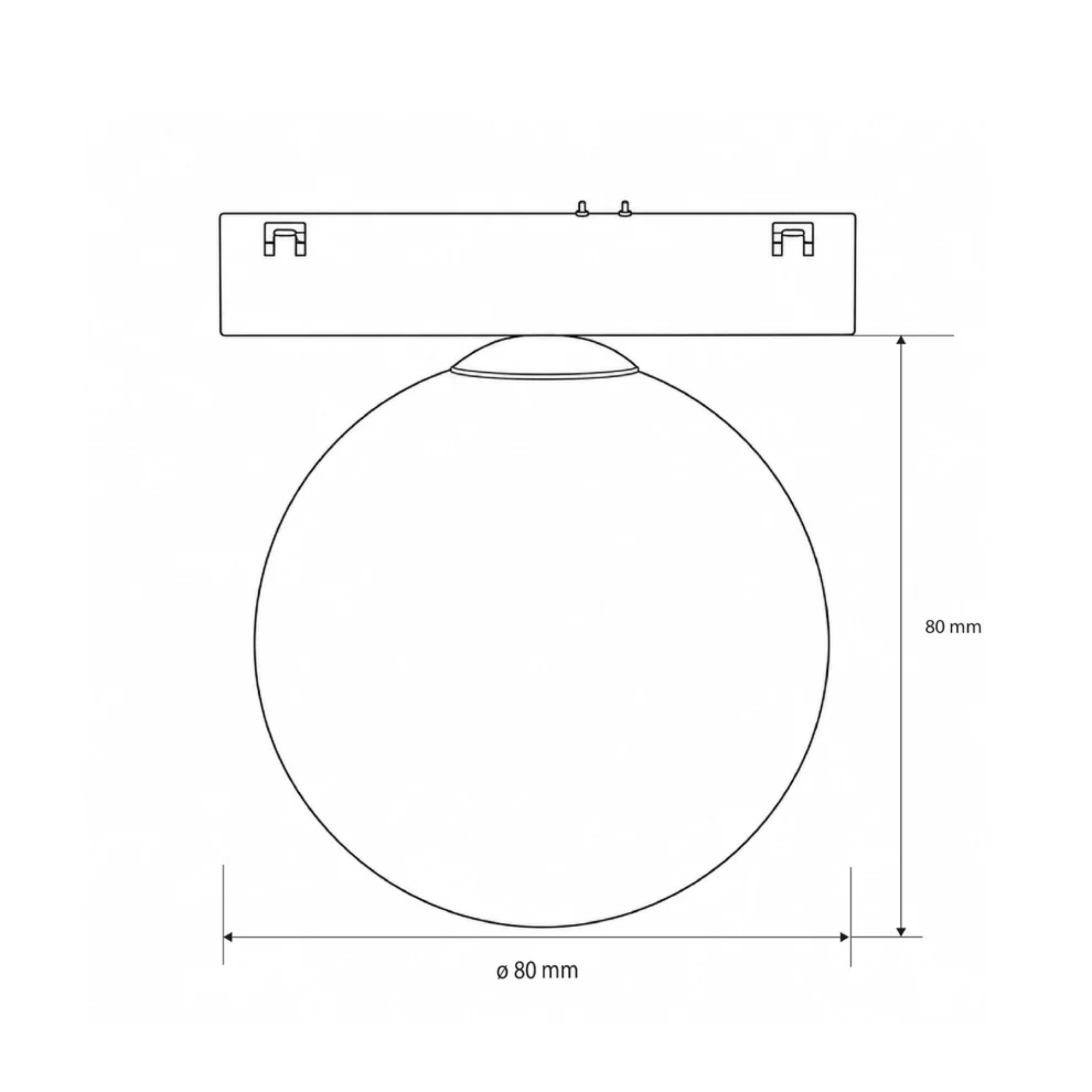 Faretto led a sfera per binario magnetico 48V 6W 10mm - CCT + FUNZIONE SMART - De Sanctis Light and Design - immagine 2