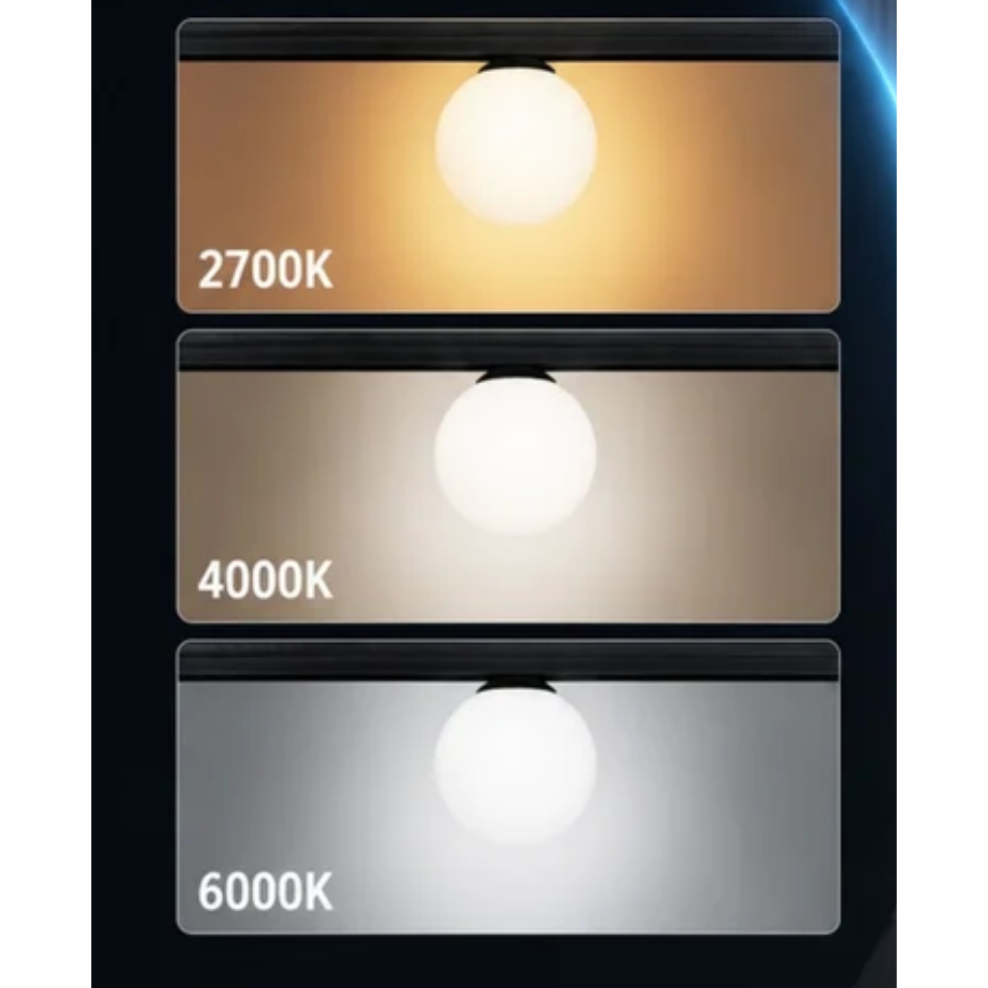 Faretto led a sfera per binario magnetico 48V 6W 10mm - CCT + FUNZIONE SMART - De Sanctis Light and Design - immagine 3