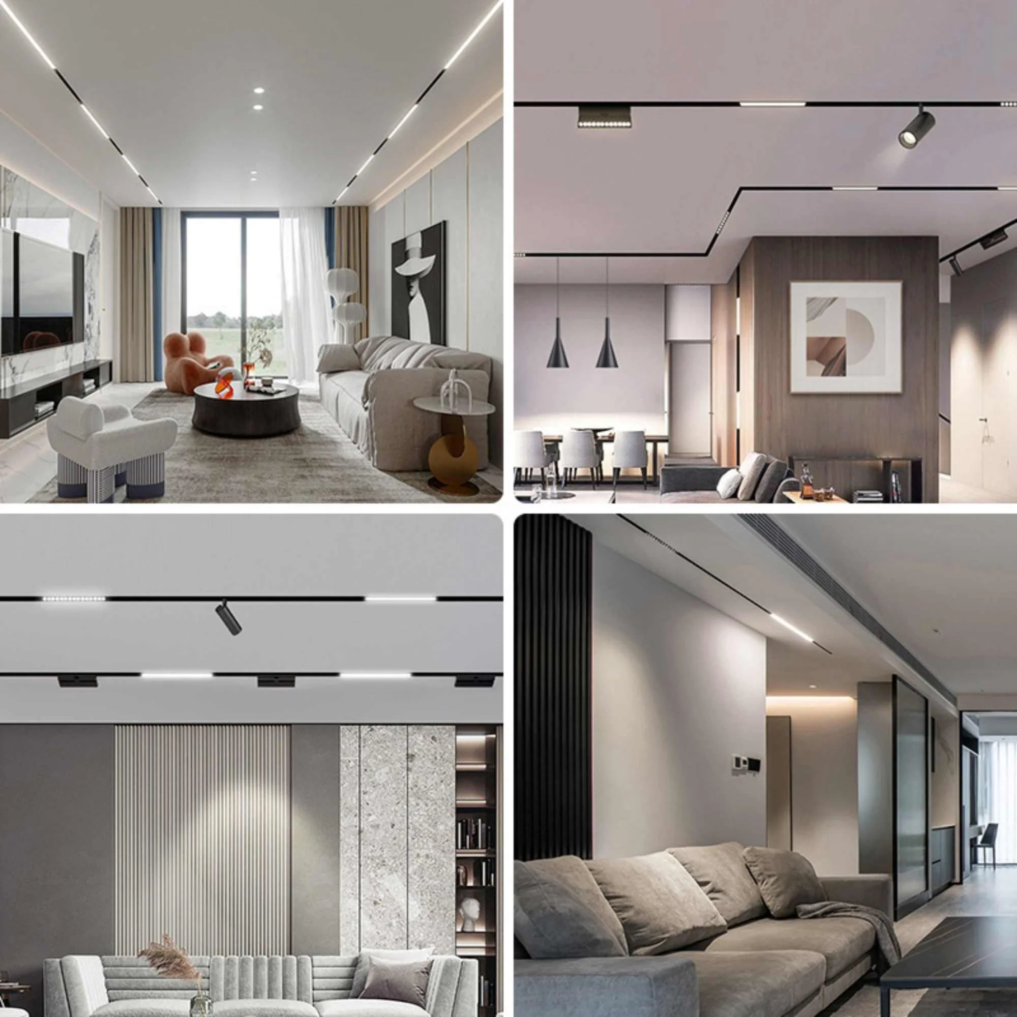 Faretto lineare LED CCT per binario magnetico 48V 20W UGR18 - De Sanctis Light and Design - immagine 3
