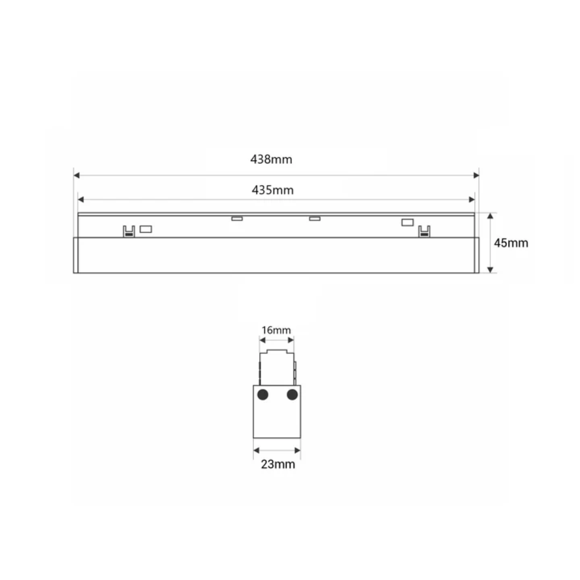 Faretto lineare LED CCT per binario magnetico 48V 20W UGR18 - De Sanctis Light and Design - immagine 6