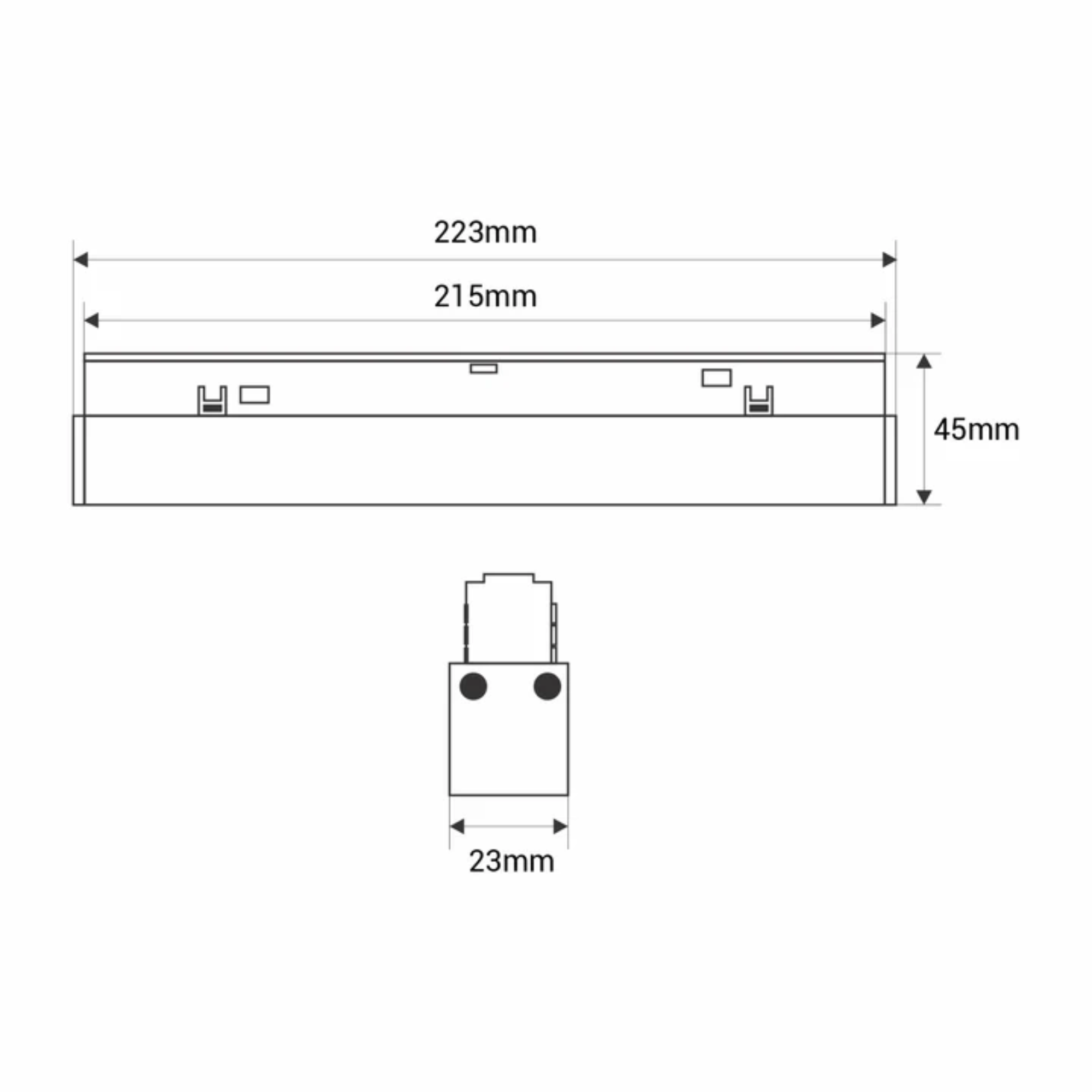 Faretto lineare opalino CCT per binario magnetico 48V 12W - De Sanctis Light and Design - immagine 7