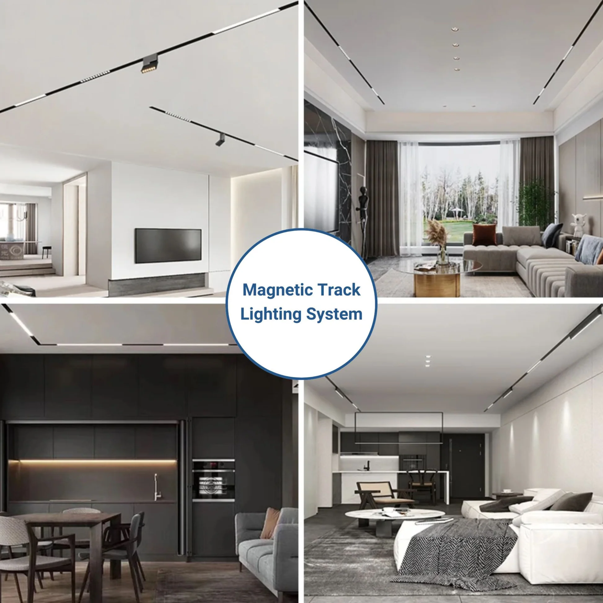 Faretto lineare orientabile opalino CCT per binario magnetico 48V 18W - De Sanctis Light and Design - immagine 3