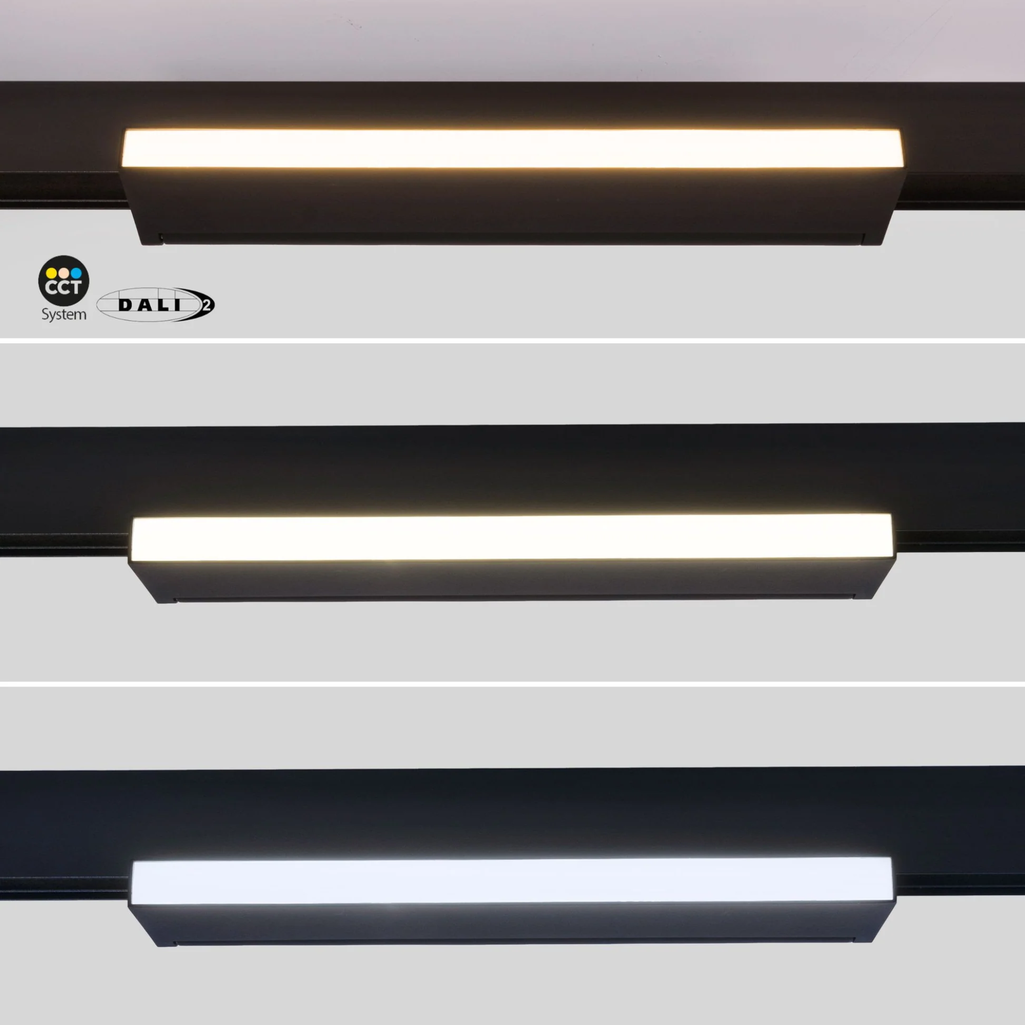 Faretto lineare orientabile opalino CCT per binario magnetico 48V 18W - De Sanctis Light and Design - immagine 5