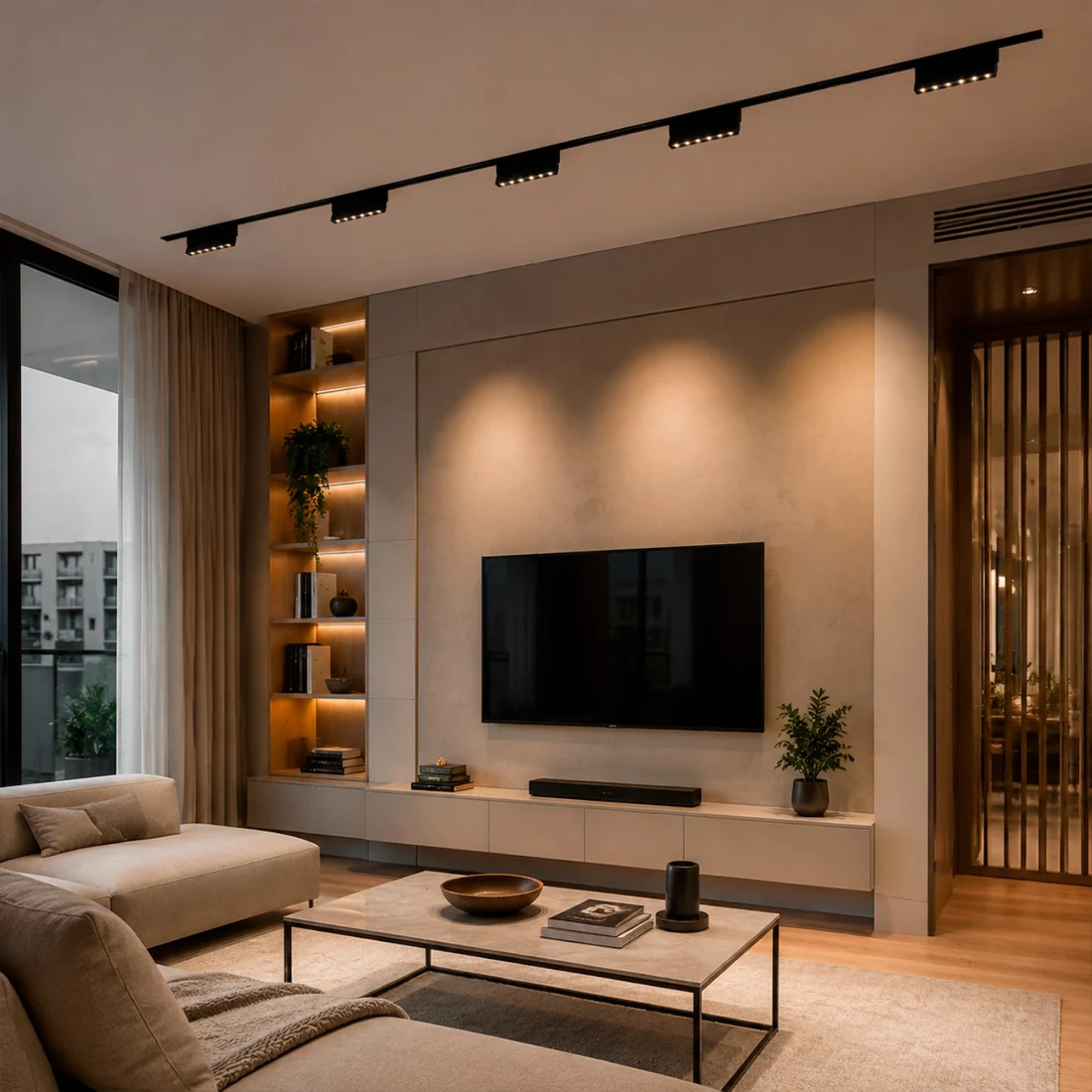 Faretto lineare orientabile per binario magnetico 48V 12W 10mm - CCT + SMART - UGR18 - De Sanctis Light and Design - immagine 4