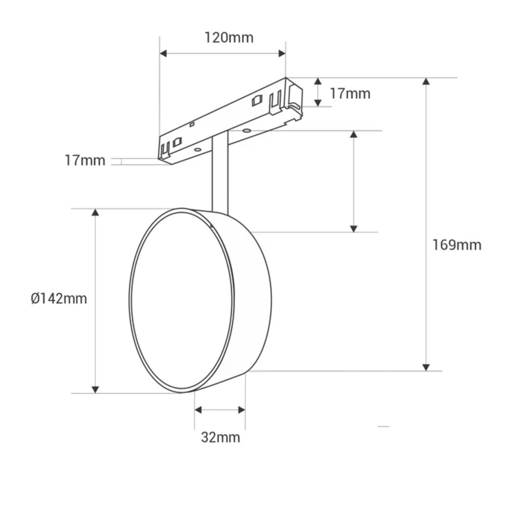 Lampada circolare LED orientabile per binario magnetico 48V 18W CRI90 - UGR18 - OSRAM - De Sanctis Light and Design - immagine 8