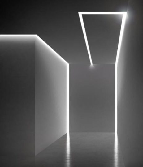 Profilo a L in gesso da incasso per strip led effetto taglio luce a ...
