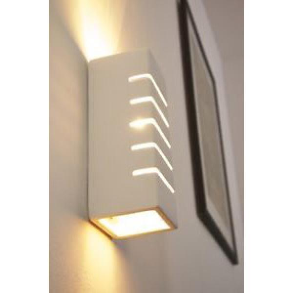 Applique parete gesso doppia emissione luce led G9 verniciabile lam